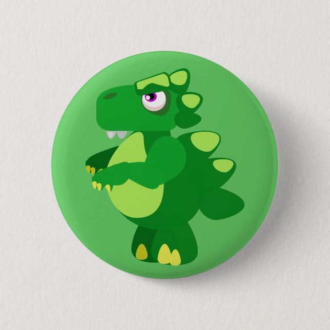 Dinosaur Pinback Button (Front)