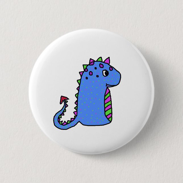 dinosaur pinback button (Front)