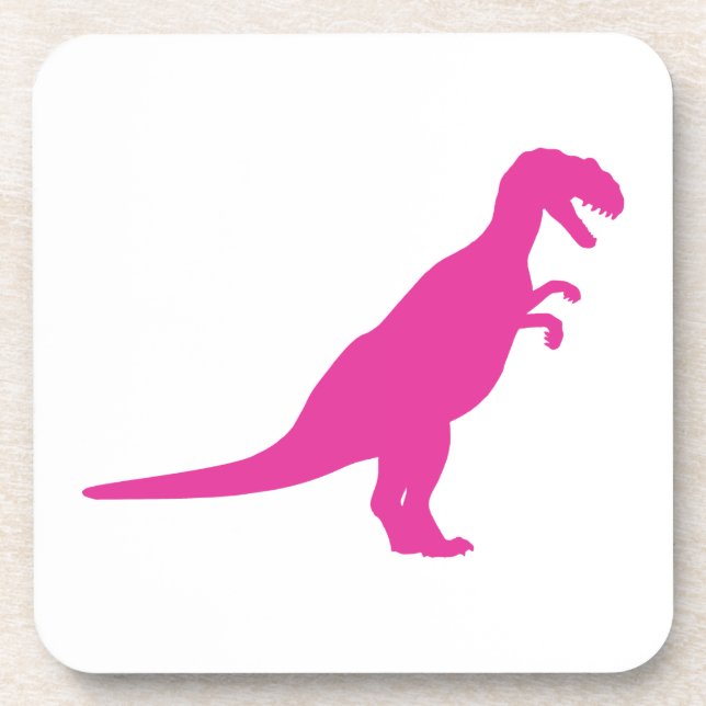 Dinosaur Pink Drink Coaster (Front)