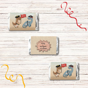 Dinosaur Pirate Birthday Party Twin Boys Custom Hershey's Miniatures