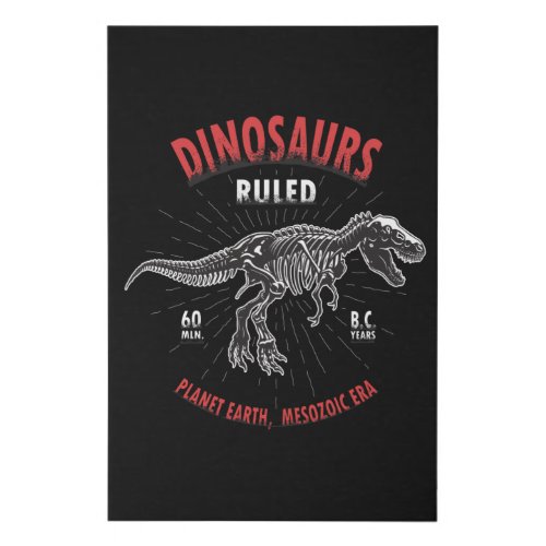 Dinosaur Planet Earth Mesozoic Era  Dinosaur Faux Canvas Print