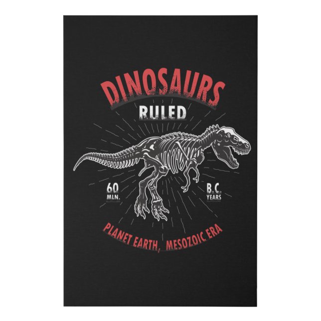 Dinosaur Planet Earth Mesozoic Era | Dinosaur Faux Canvas Print (Front)