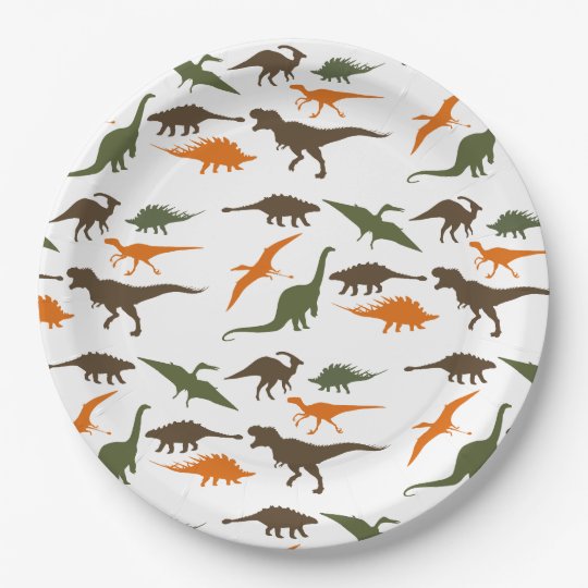 Dinosaur Plate, Birthday Party Paper Plate | Zazzle.com