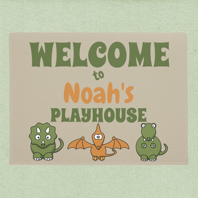 Dinosaur Playhouse Welcome Doormat (Creator Uploaded)