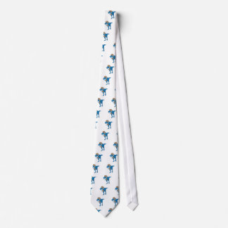 Dinosaur playing Football Neck Tie
