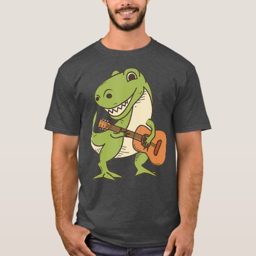 Dinosaur Playing Guitar   Cool Dino Music Lover T_Shirt