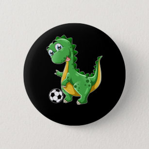 Dinosaur playing Soccer Dino Sports Button