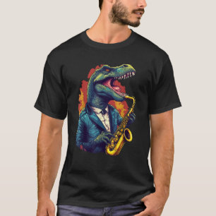 Dinosaur Playing Tuba Music Musician T Rex Dino Tu T-Shirt