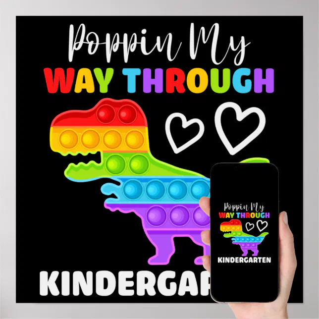 My　Dinosaur　Poppin　Kindergarten　Poster　Way　Through　Zazzle