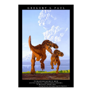 Dinosaur Poster Tyrannosaurus T rex Greg Paul