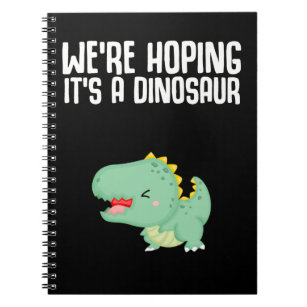 Dinosaur Pregnancy Announcement Dino Joke Notebook