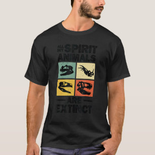 Dinosaur Prehistoric Bones Hunter Paleontologist H T-Shirt