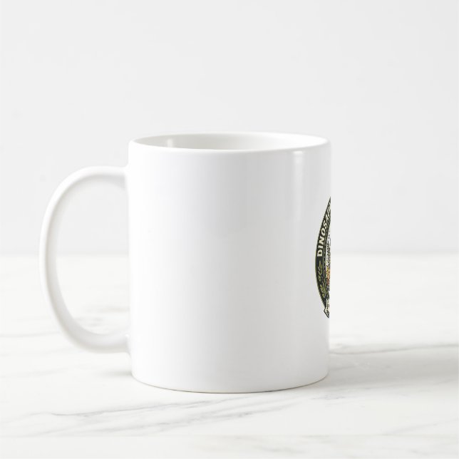 Dinosaur Prehistoric Cat Cat Graphic Tee Art - Din Coffee Mug (Left)