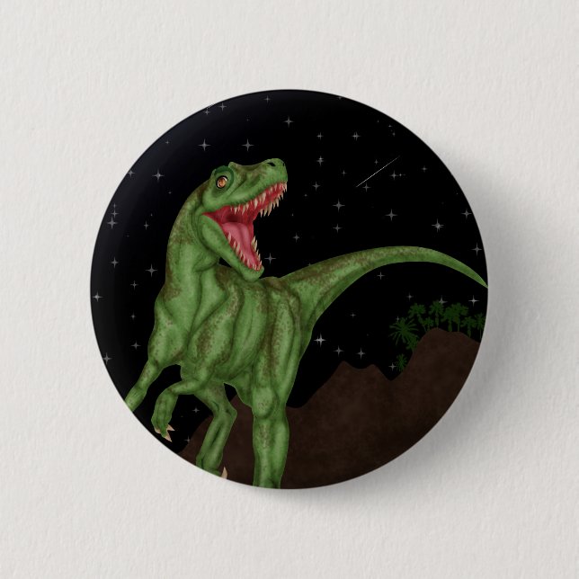 Dinosaur - Prehistoric Night Pinback Button (Front)