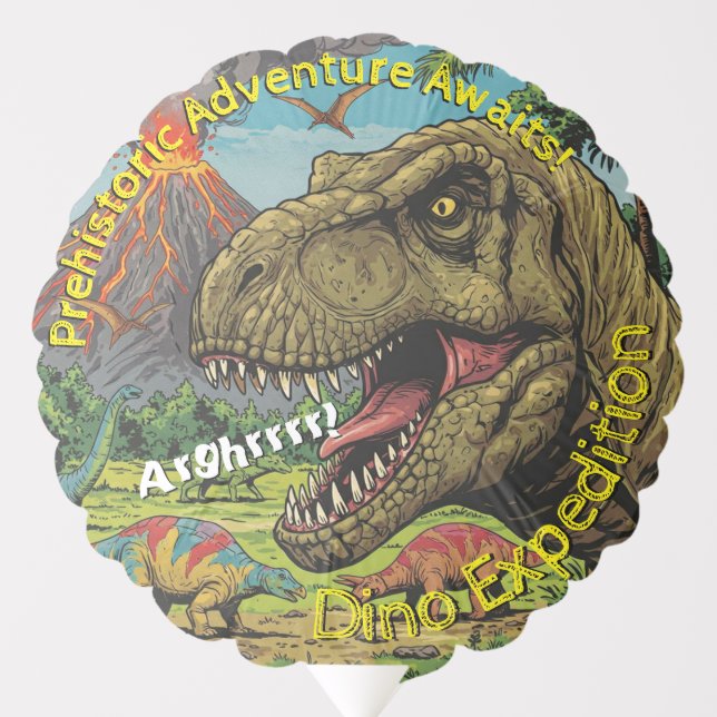 Dinosaur Prehistoric Party Balloon (Front)