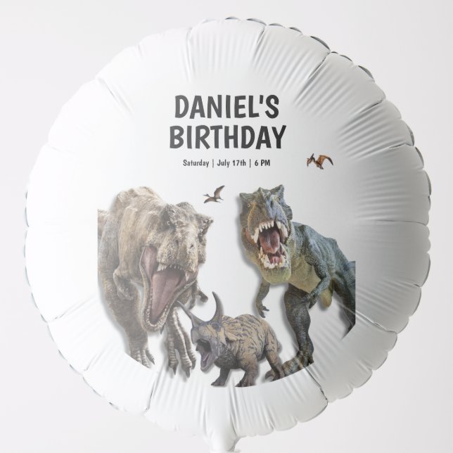 Dinosaur Printable birthday party, Dino Party Balloon (Front)