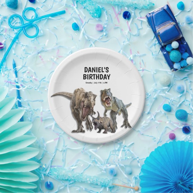 Dinosaur Printable birthday party, Dino Party Paper Plates (Party)