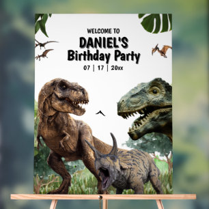 Dinosaur Printable birthday party, T rex Birthday Acrylic Sign
