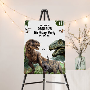 Dinosaur Printable birthday party, T rex Birthday Foam Board