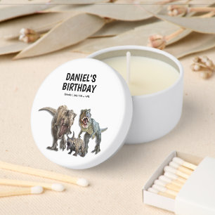 Dinosaur Printable birthday party, T rex Birthday Mini Candle Favors