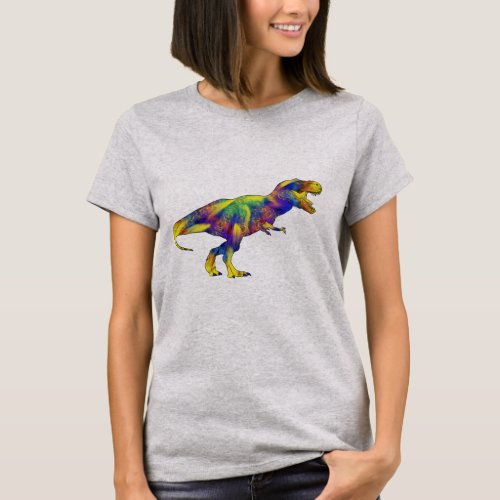 Dinosaur Psychedelic Trippy Funny Funky T Rex Roar T_Shirt