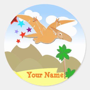 Dinosaur Pteranodon Name Stickers by dinoshop at Zazzle