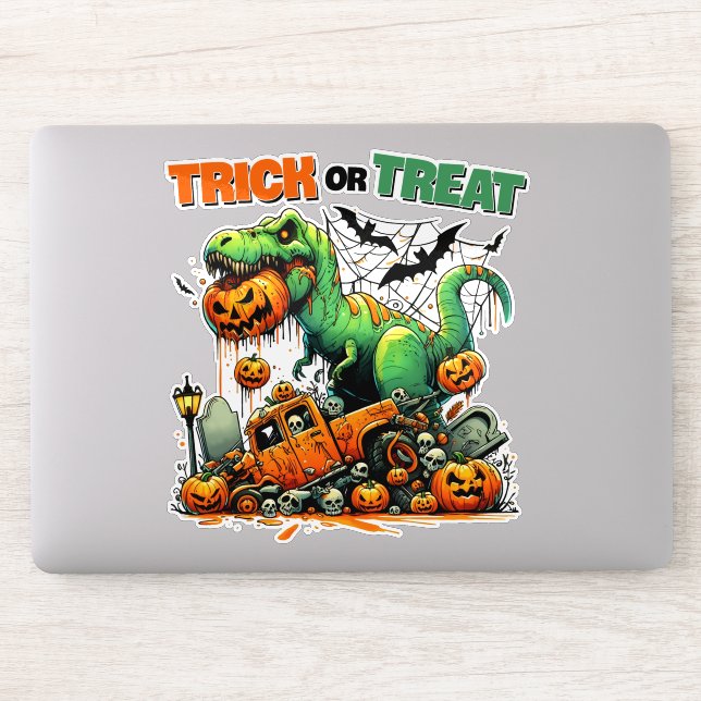 DINOSAUR PUNS, TRICK OR TREATS DINO STICKER (Computer)