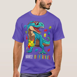 Dinosaur Puzzle Piece Autism Awareness For Boys Ki T-Shirt