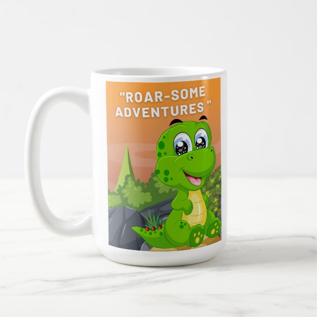 DINOSAUR QUOTE DESIGN COFFEE MUG (Left)