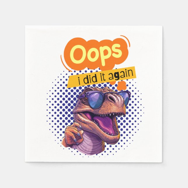 dinosaur quote  napkins (Front)