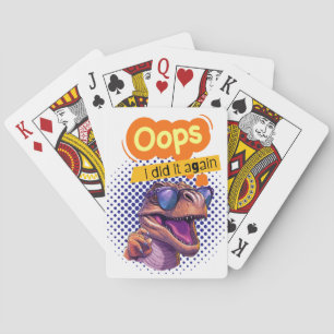 dinosaur quote  poker cards
