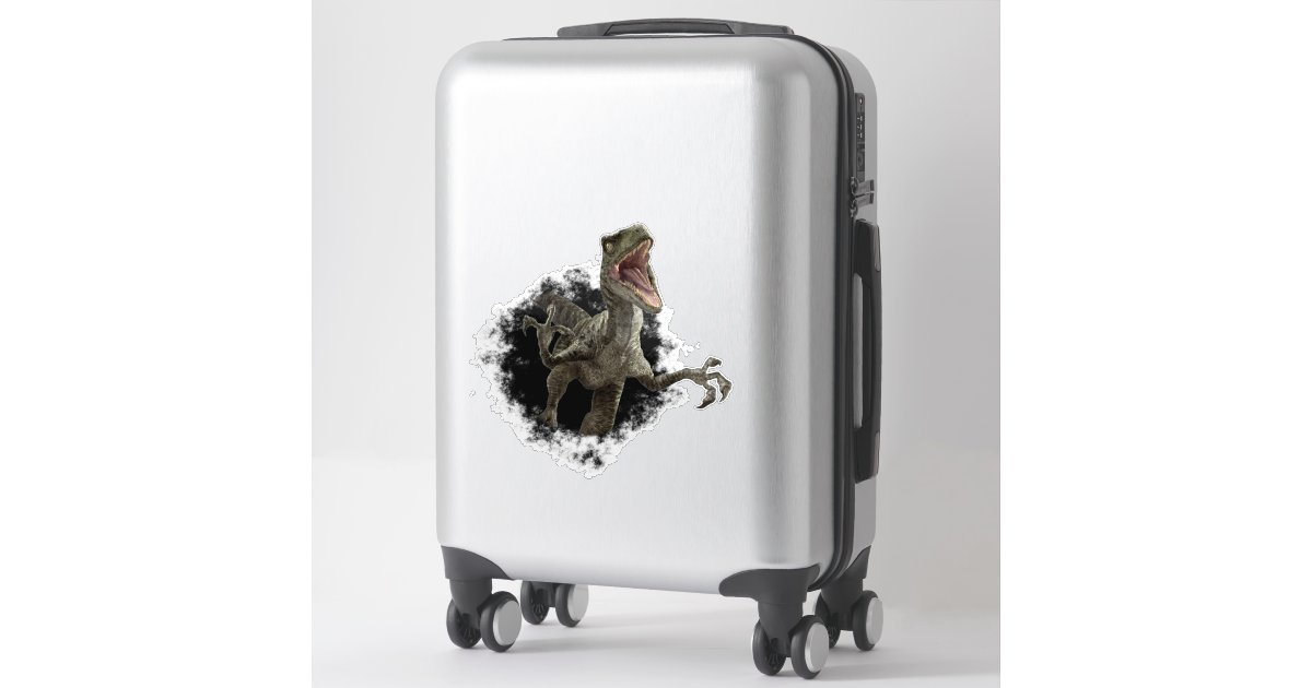 Dinosaur Rapor Velociraptor Hole Rip Sticker | Zazzle