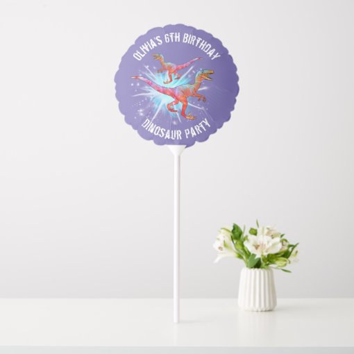 Dinosaur Raptor Birthday Party Balloon | Zazzle