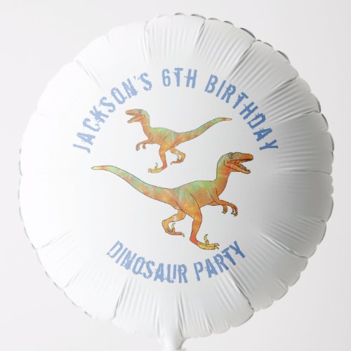 Dinosaur Raptor Boys Birthday Party Balloon