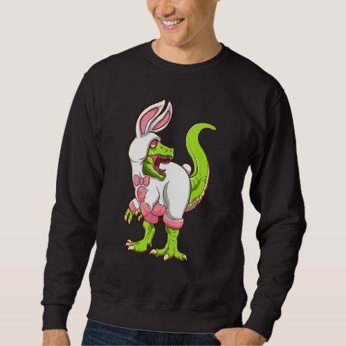 Dinosaur Raptor Bunny Easter Sweatshirt