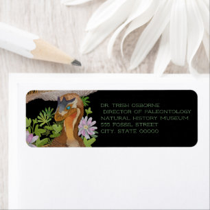 Dinosaur Raptor Jungle Art Label