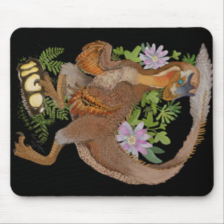 Dinosaur Raptor Jungle Art Mouse Pad
