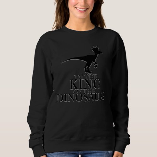 Dinosaur Raptor King Of The Dinosaur Crown Silhoue Sweatshirt