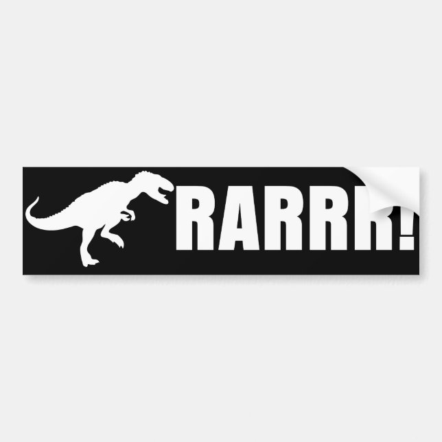 Dinosaur RARRR! Bumper Sticker (Front)