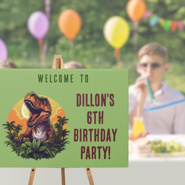 Dinosaur Rawr Birthday Outdoor Sign (Creator Uploaded)