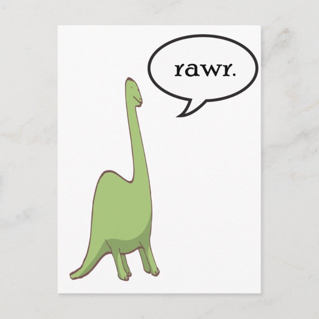 Dinosaur rawr! postcard (Front)