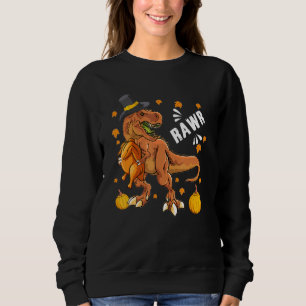 Dinosaur Rawr Thanksgiving Boys Turkey Saurus T Re Sweatshirt