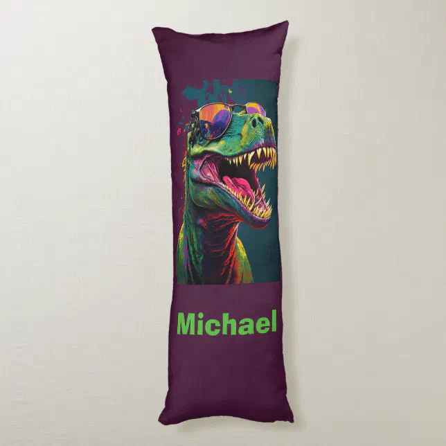 Dinosaur Rex Cool Kids Body Pillow | Zazzle