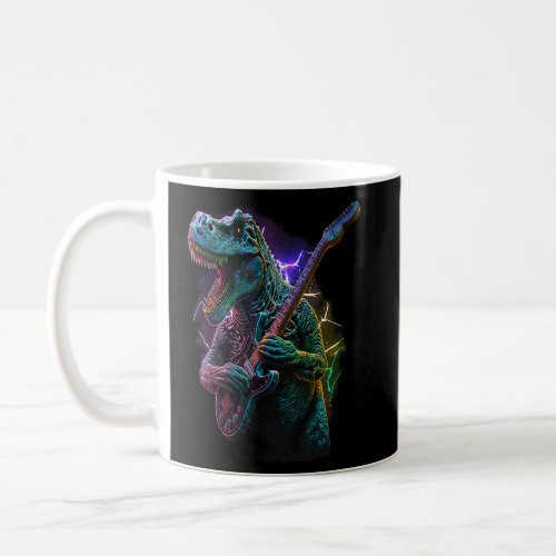 Dinosaur Rex Rock Metal Guitrar  1  Coffee Mug
