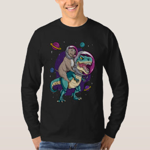 Dinosaur Rex Space Planets Sparkles T-Shirt