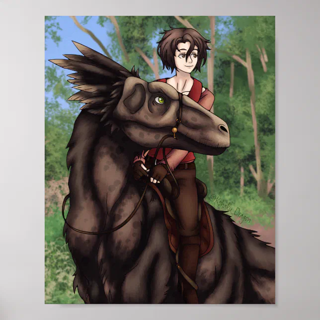 Dinosaur Rider Poster | Zazzle