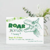 Dinosaur Roar Birthday Invitation (Standing Front)