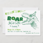 Dinosaur Roar Birthday Invitation (Front)