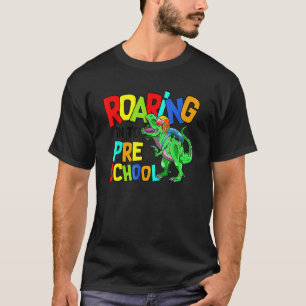 Dinosaur Roaring Into Preschool Back To School Stu T-Shirt