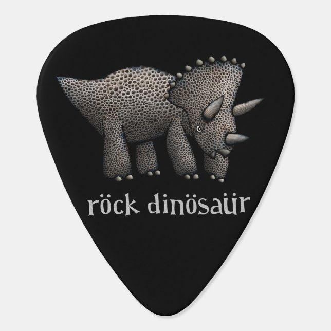 Dinosaur Rock Guitar Pick (Back)
